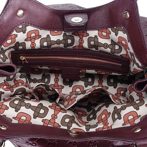 1:1 Gucci 211943 Sukey Large Tote Bags-Dark Purple Leather